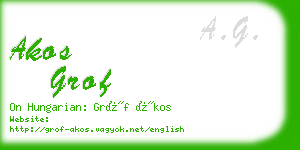 akos grof business card